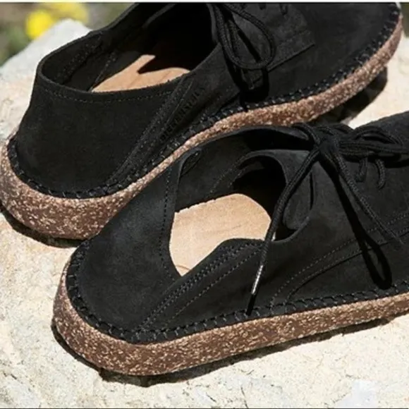 Birkenstock Black Gary Suede Leather Unisex Shoes