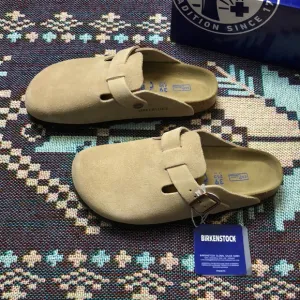 Birkenstock Boston 🌟Latte Cream🌟 Mules Comfortable Classic Design - Narrow
