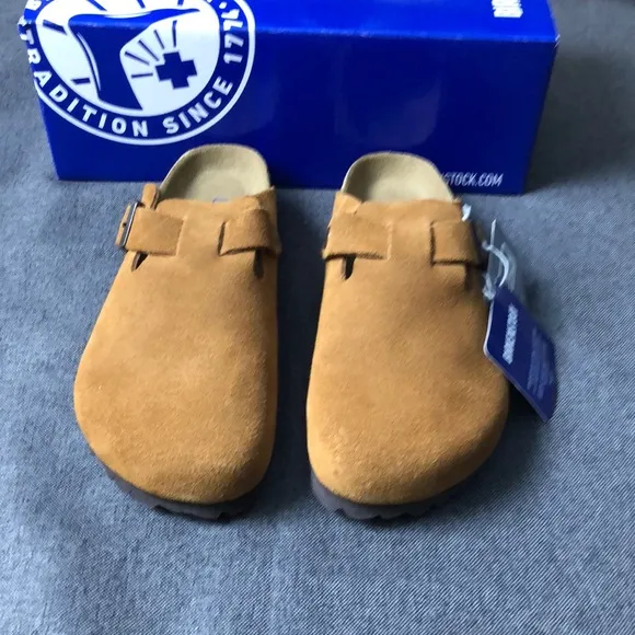 Birkenstock Boston Mink Mules Stylish Slip-On Clogs - Narrow