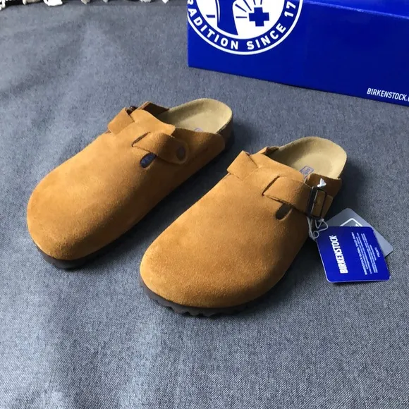 Birkenstock Boston Mink Mules Stylish Slip-On Clogs - Narrow