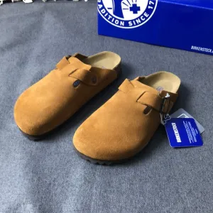 Birkenstock Boston Mink Mules Stylish Slip-On Clogs - Narrow
