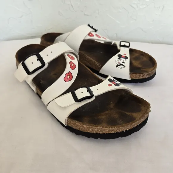 Birkenstock Disney Minnie White Red Shoes