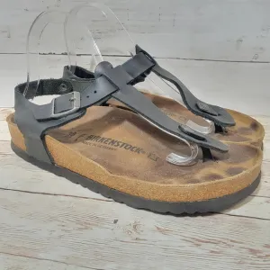 Birkenstock Kairo Shoes Leather Oiled Sandals Ankle Strap Black