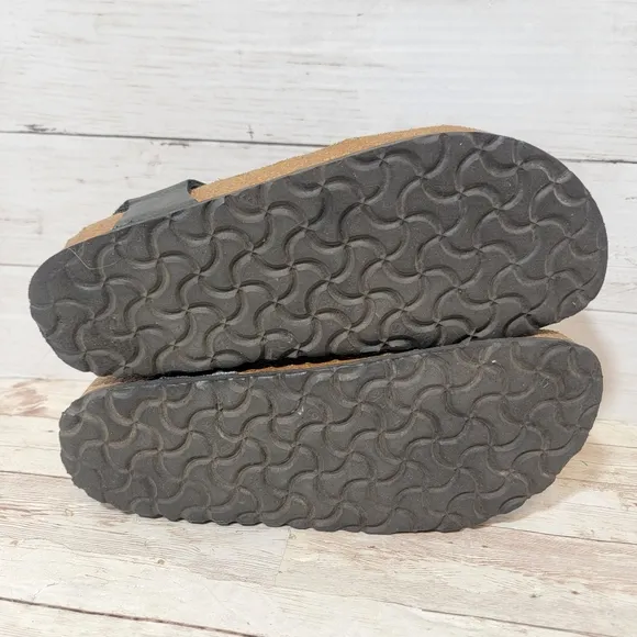 Birkenstock Kairo Shoes Leather Oiled Sandals Ankle Strap Black