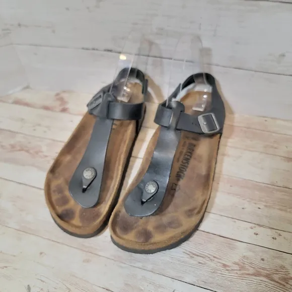 Birkenstock Kairo Shoes Leather Oiled Sandals Ankle Strap Black