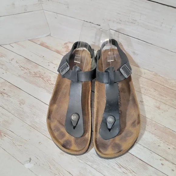 Birkenstock Kairo Shoes Leather Oiled Sandals Ankle Strap Black