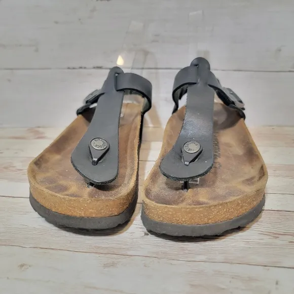 Birkenstock Kairo Shoes Leather Oiled Sandals Ankle Strap Black