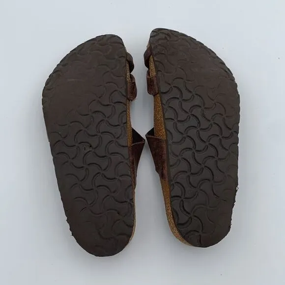 Birkenstock Mayari style brown leather shoes, women’s size 39