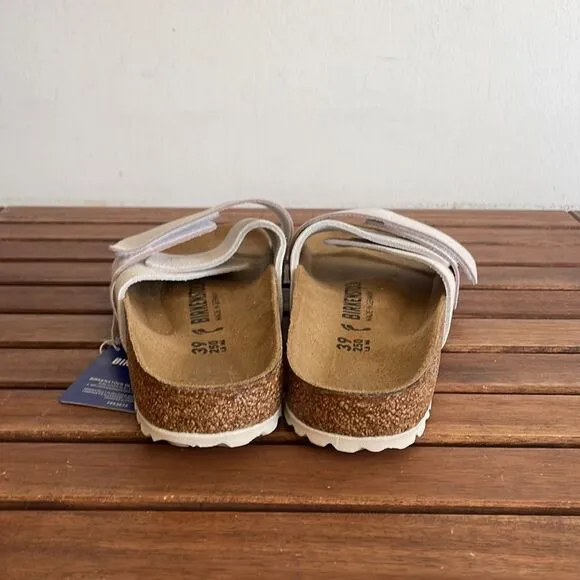 Birkenstock Oita Suede Leather Sandal Antique White EU 39/US Women Size 8