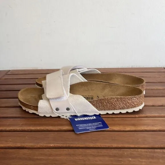 Birkenstock Oita Suede Leather Sandal Antique White EU 39/US Women Size 8