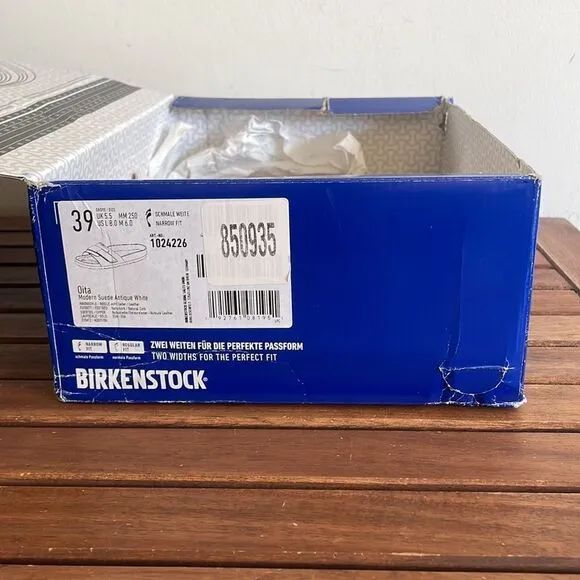 Birkenstock Oita Suede Leather Sandal Antique White EU 39/US Women Size 8