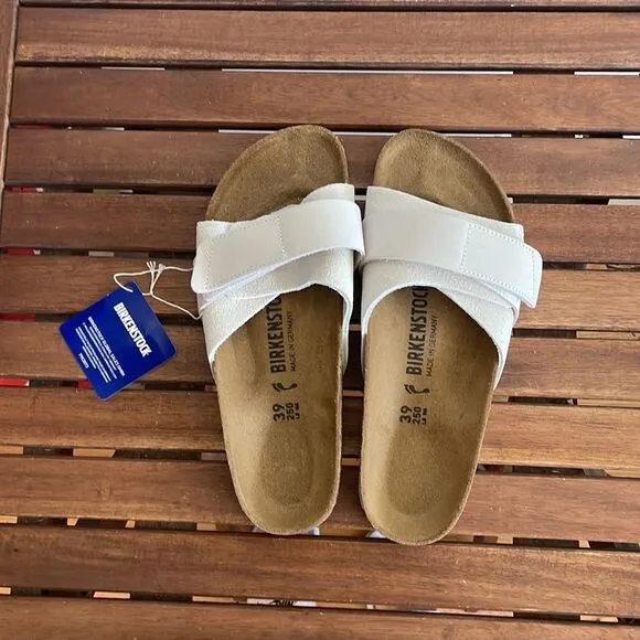 Birkenstock Oita Suede Leather Sandal Antique White EU 39/US Women Size 8