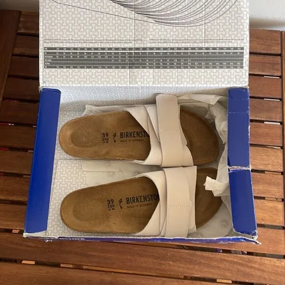 Birkenstock Oita Suede Leather Sandal Antique White EU 39/US Women Size 8