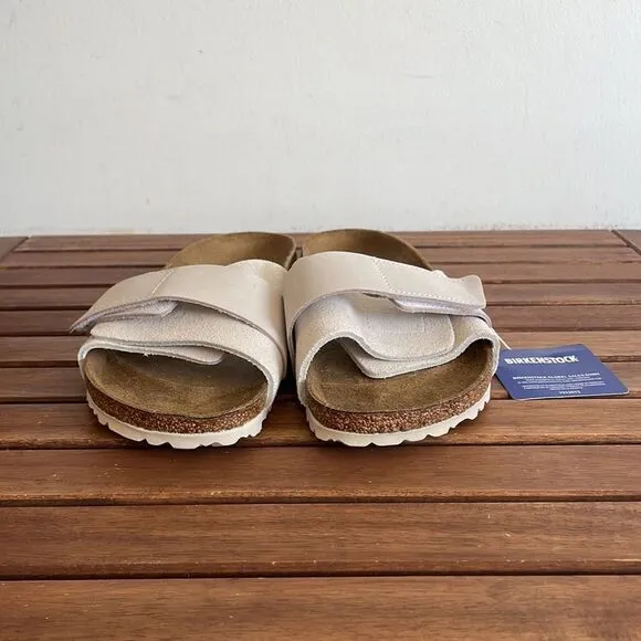 Birkenstock Oita Suede Leather Sandal Antique White EU 39/US Women Size 8