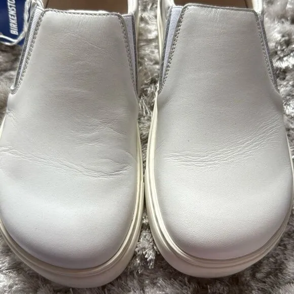 Birkenstock Oswego Slip-on White Leather Shoe Size EU 39 Regular Fit