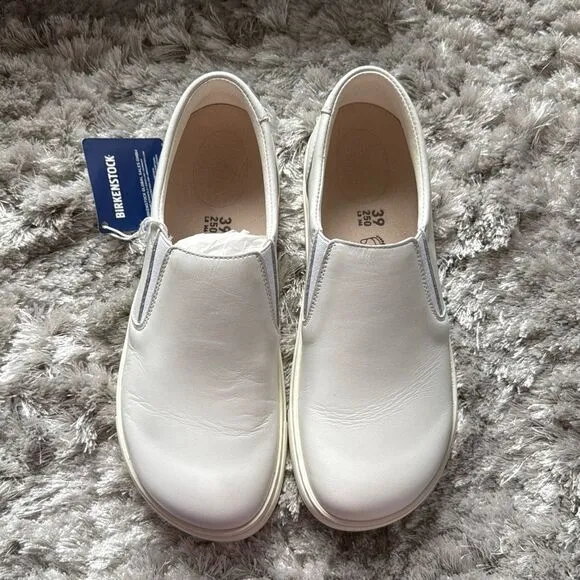 Birkenstock Oswego Slip-on White Leather Shoe Size EU 39 Regular Fit