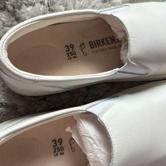 Birkenstock Oswego Slip-on White Leather Shoe Size EU 39 Regular Fit