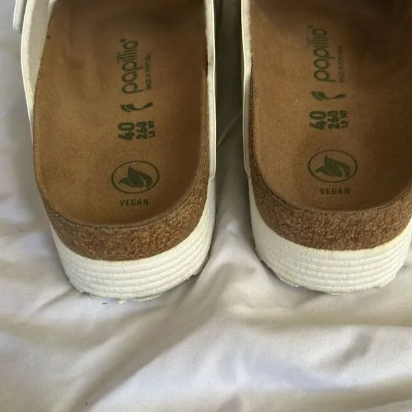 Birkenstock Papillio Arizona Platform Watercolor Khaki, Size 9 (40), NWT flaw
