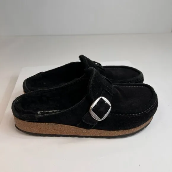 Birkenstock Sandal Women 10 Shearling Slide Clog Strap Buckley Hip Party Core Ex