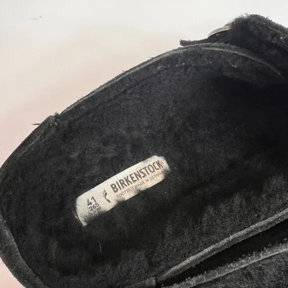Birkenstock Sandal Women 10 Shearling Slide Clog Strap Buckley Hip Party Core Ex
