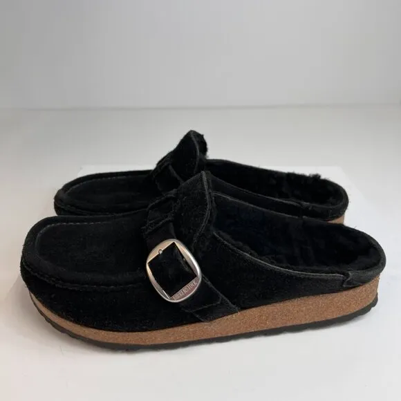 Birkenstock Sandal Women 10 Shearling Slide Clog Strap Buckley Hip Party Core Ex