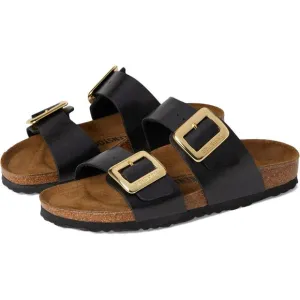 Birkenstock Shoes Sydney Luxe Buckle Licorice Black Slide Sandals