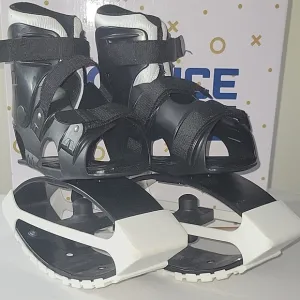 Black and White Bounce Boots Kids Shoes