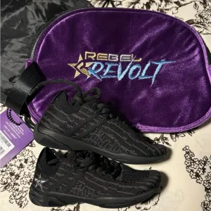 Black Athletic Shoes with Purple Rebel Revolt Bag
