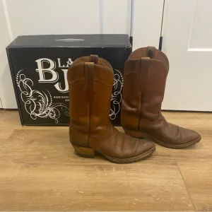 🌟BLACK JACK🌟 CUSTOM HANDMADE USA MENS COWBOY BOOTS BROWN US SZ 9.5 D