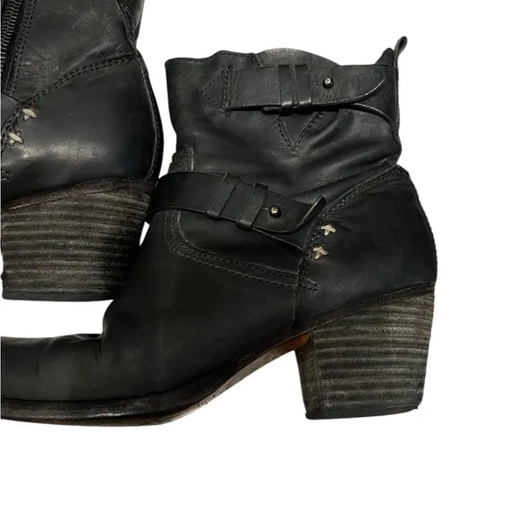 Black Leather Ankle Boots