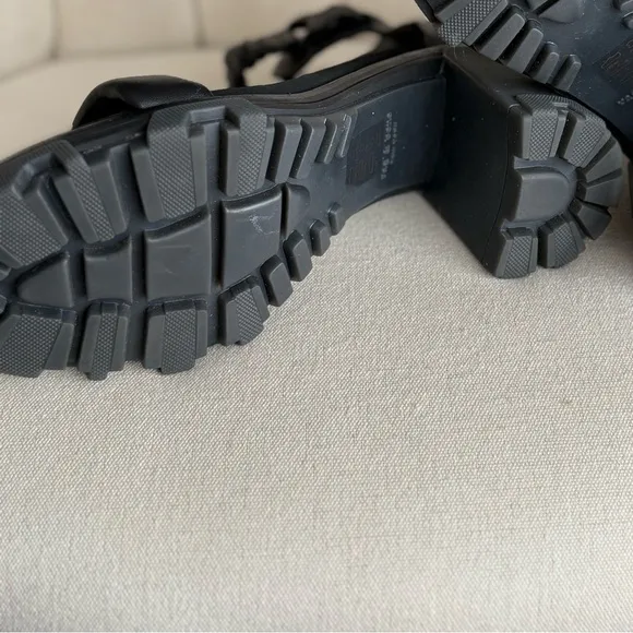 Black Leather Women's sandals comfy edgy sandals