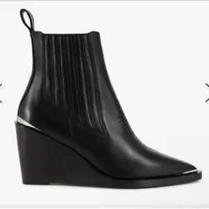 Black Wedge Ankle Boots