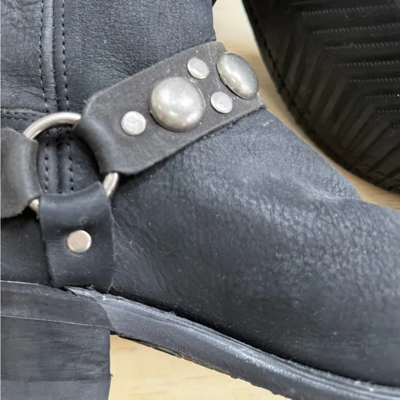 Black Western Boots with Silver Accents