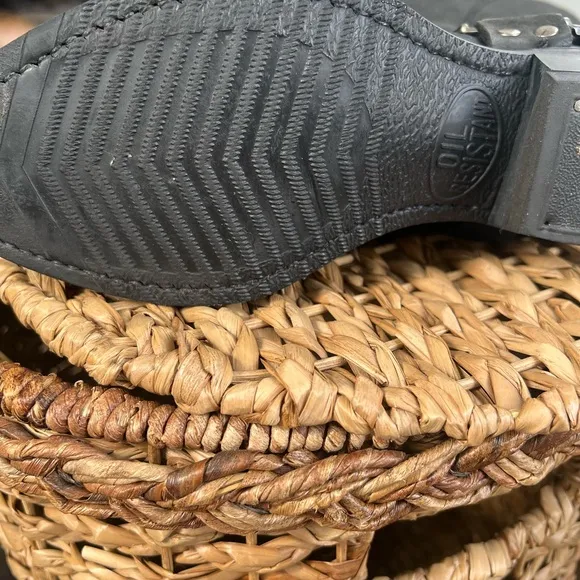 Black Western Boots with Silver Accents