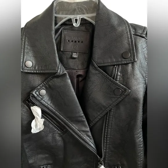 BLANK NYC Vegan Leather Moto Jacket In Onyx Sz XS/S ✨NWT✨
