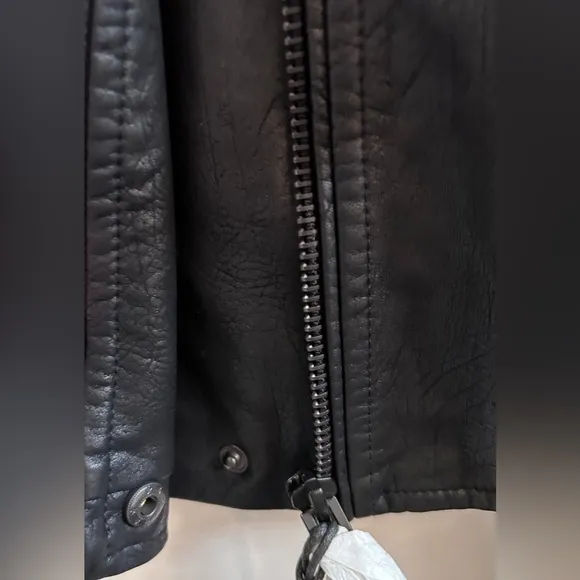 BLANK NYC Vegan Leather Moto Jacket In Onyx Sz XS/S ✨NWT✨