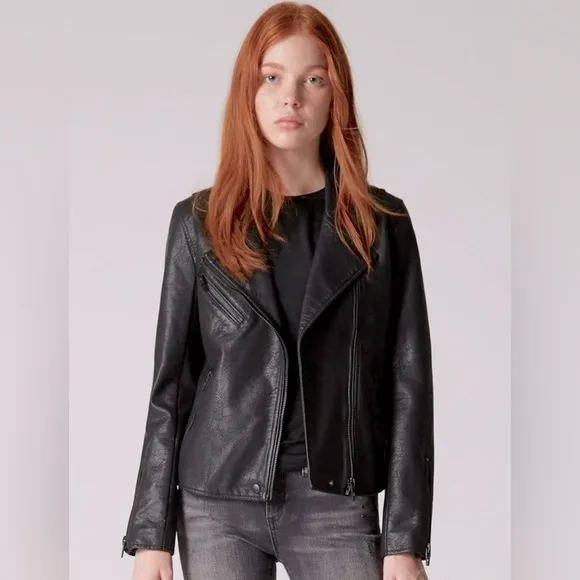 BLANK NYC Vegan Leather Moto Jacket In Onyx Sz XS/S ✨NWT✨