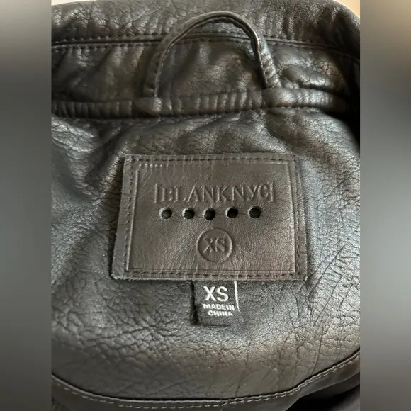 BLANK NYC Vegan Leather Moto Jacket In Onyx Sz XS/S ✨NWT✨