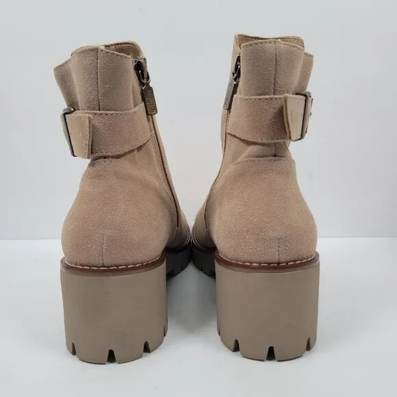 Blondo Darleen Waterproof Women's Beige Suede Boots US Size 7.5M NWOT