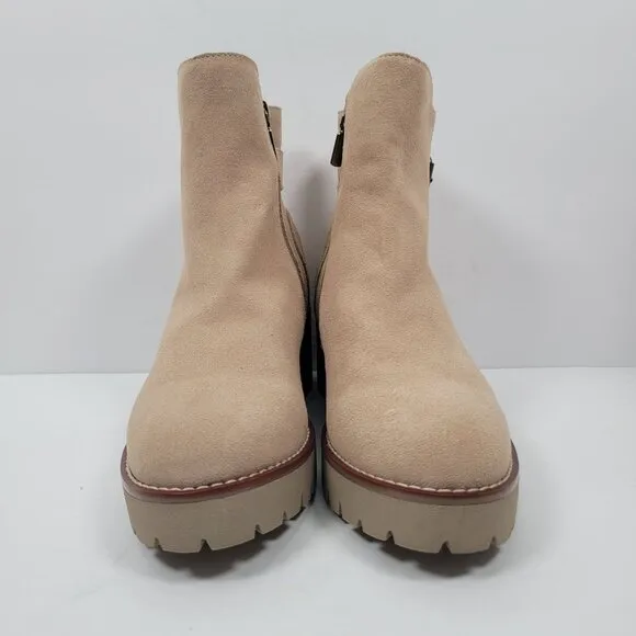 Blondo Darleen Waterproof Women's Beige Suede Boots US Size 7.5M NWOT