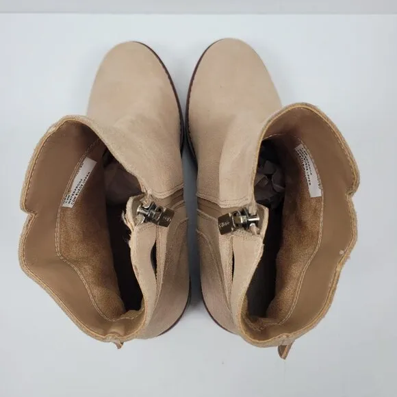 Blondo Darleen Waterproof Women's Beige Suede Boots US Size 7.5M NWOT