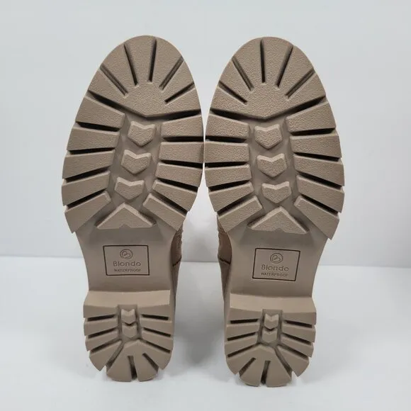 Blondo Darleen Waterproof Women's Beige Suede Boots US Size 7.5M NWOT