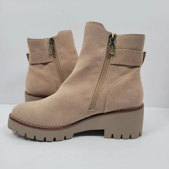 Blondo Darleen Waterproof Women's Beige Suede Boots US Size 7.5M NWOT