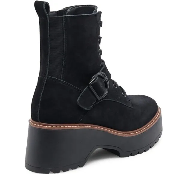 Blondo Grayce Waterproof Platform Bootie Boots Size 6 Black Leather NEW