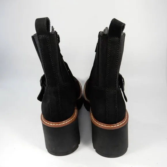 Blondo Grayce Waterproof Platform Bootie Boots Size 6 Black Leather NEW