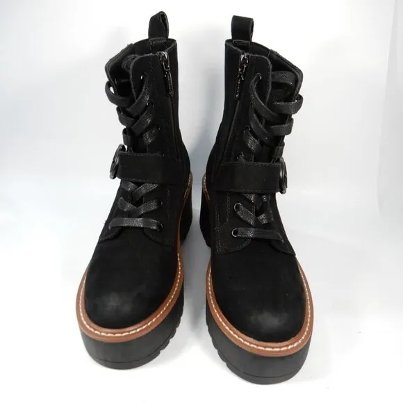 Blondo Grayce Waterproof Platform Bootie Boots Size 6 Black Leather NEW