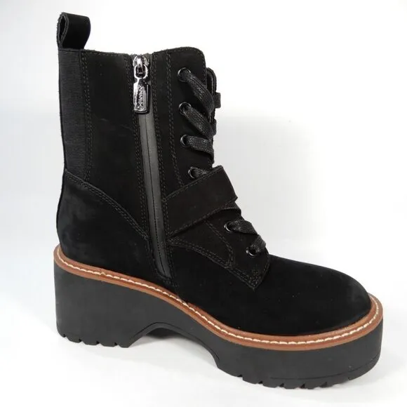 Blondo Grayce Waterproof Platform Bootie Boots Size 6 Black Leather NEW