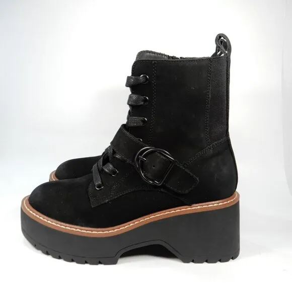 Blondo Grayce Waterproof Platform Bootie Boots Size 6 Black Leather NEW