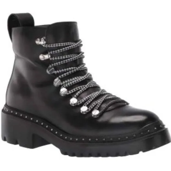 Blondo Lace-up Combat Boots Waterproof Leather Sz 10 NWD