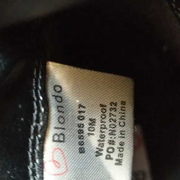 Blondo Lace-up Combat Boots Waterproof Leather Sz 10 NWD